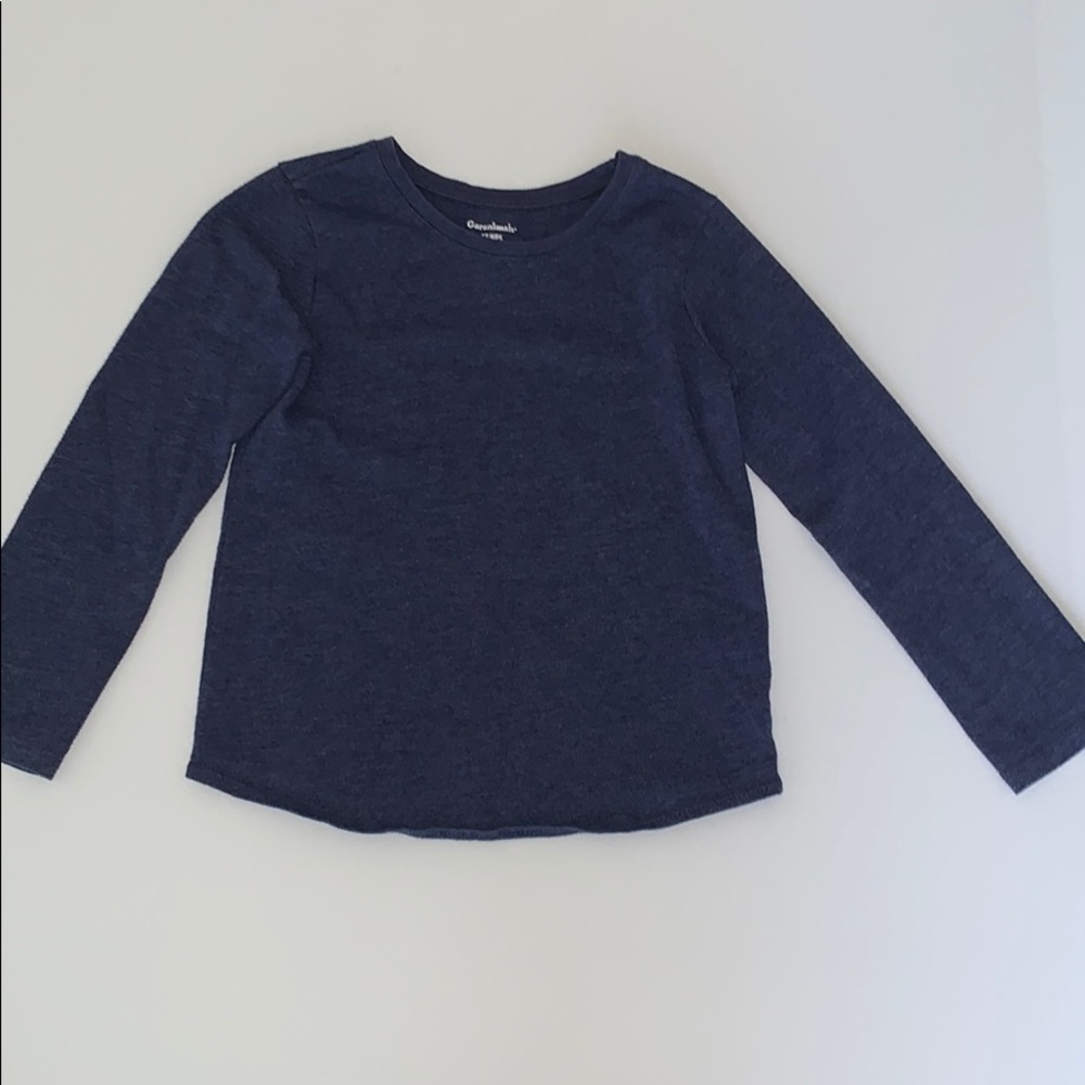 Girl’s Long Sleeve Blue Tee Shirt, 5T